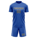 Custom Sky Blue Dark Grey Soccer Jersey