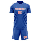 Custom Sky Blue Light Pink Soccer Jersey
