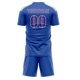 Custom Sky Blue Light Purple Soccer Jersey