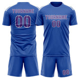 Custom Sky Blue Light Purple Soccer Jersey