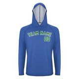 Custom Sky Blue Emerald Green UV-Hoodie