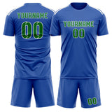 Custom Sky Blue Emerald Green Soccer Jersey
