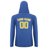 Custom Sky Blue Light Yellow UV-Hoodie