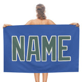 Custom Sky Blue Blue Green Beach Towel