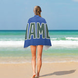 Custom Sky Blue Blue Green Beach Towel