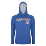 Custom Sky Blue Orange UV-Hoodie