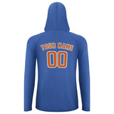 Custom Sky Blue Orange UV-Hoodie