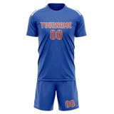 Custom Sky Blue Copper Rose Soccer Jersey