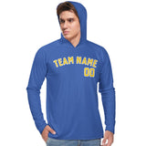 Custom Sky Blue Gold UV-Hoodie