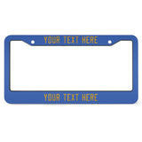 Custom Sky Blue Yellow License Plate Frame