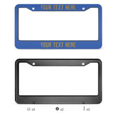Custom Sky Blue Yellow License Plate Frame