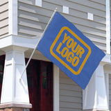 Custom Sky Blue Yellow Flag