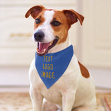 Custom Sky Blue Yellow Pet Scarf