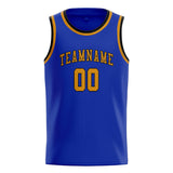 Custom Sky Blue & Yellow Colors Design Sports Basketball Jersey