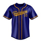 Custom Sky Blue & Yellow Colors Design Sports Baseball Jersey