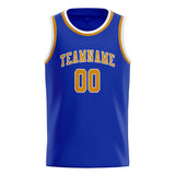 Custom Sky Blue & Yellow Colors Design Sports Basketball Jersey