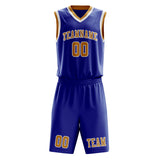 Custom Sky Blue Yellow Basketball Set
