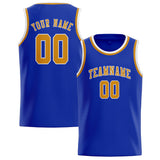 Custom Sky Blue & Yellow Colors Design Sports Basketball Jersey