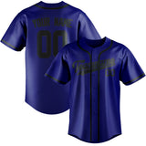 Custom Sky Blue & Dark Grey Colors Design Sports Baseball Jersey