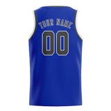 Custom Sky Blue & Dark Grey Colors Design Sports Basketball Jersey