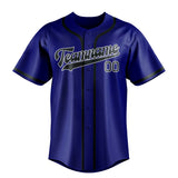 Custom Sky Blue & Dark Grey Colors Design Sports Baseball Jersey