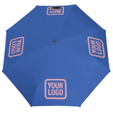 Custom Sky Blue Light Pink Automatic Umbrella