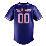 Custom Sky Blue & Light Pink Colors Design Sports Baseball Jersey