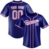 Custom Sky Blue & Light Pink Colors Design Sports Baseball Jersey