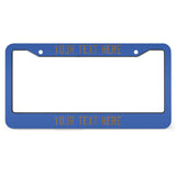 Custom Sky Blue Khaki License Plate Frame