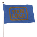 Custom Sky Blue Khaki Flag