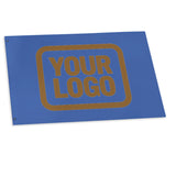 Custom Sky Blue Khaki Flag