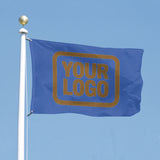 Custom Sky Blue Khaki Flag