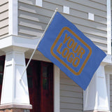 Custom Sky Blue Khaki Flag