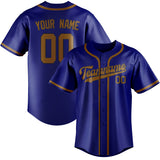 Custom Sky Blue & Khaki Colors Design Sports Baseball Jersey