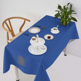 Custom Sky Blue Khaki Square Table Cloth