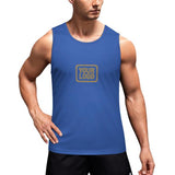 Custom Sky Blue Light Khaki Men's Tank Top