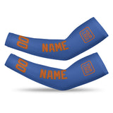 Custom Sky Blue Orange Arm Sleeve