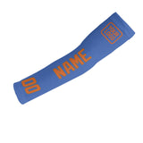 Custom Sky Blue Orange Arm Sleeve