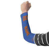 Custom Sky Blue Orange Arm Sleeve
