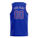 Custom Sky Blue & Light Purple Colors Design Sports Basketball Jersey
