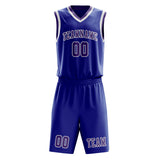 Custom Sky Blue Light Purple Basketball Set