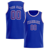 Custom Sky Blue & Light Purple Colors Design Sports Basketball Jersey