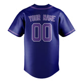 Custom Sky Blue & Light Purple Colors Design Sports Baseball Jersey