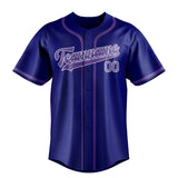 Custom Sky Blue & Light Purple Colors Design Sports Baseball Jersey