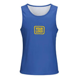 Custom Sky Blue Gold Men's Tank Top