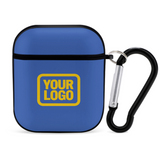 Custom Sky Blue Gold AirPods Case