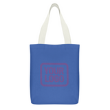 Custom Sky Blue Gold Canvas Tote Bag