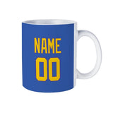 Custom Sky Blue Gold Mug