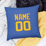 Custom Sky Blue Gold Pillowcase