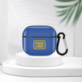Custom Sky Blue Gold AirPods Case (3rd Generation)